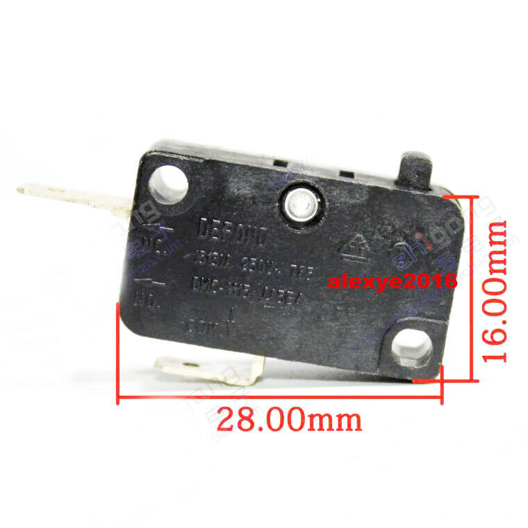 Defond Dmc-1115 Micro Limit Switch 2 Pins 15a  250vac T85 Nc. Com. Pin No Rod